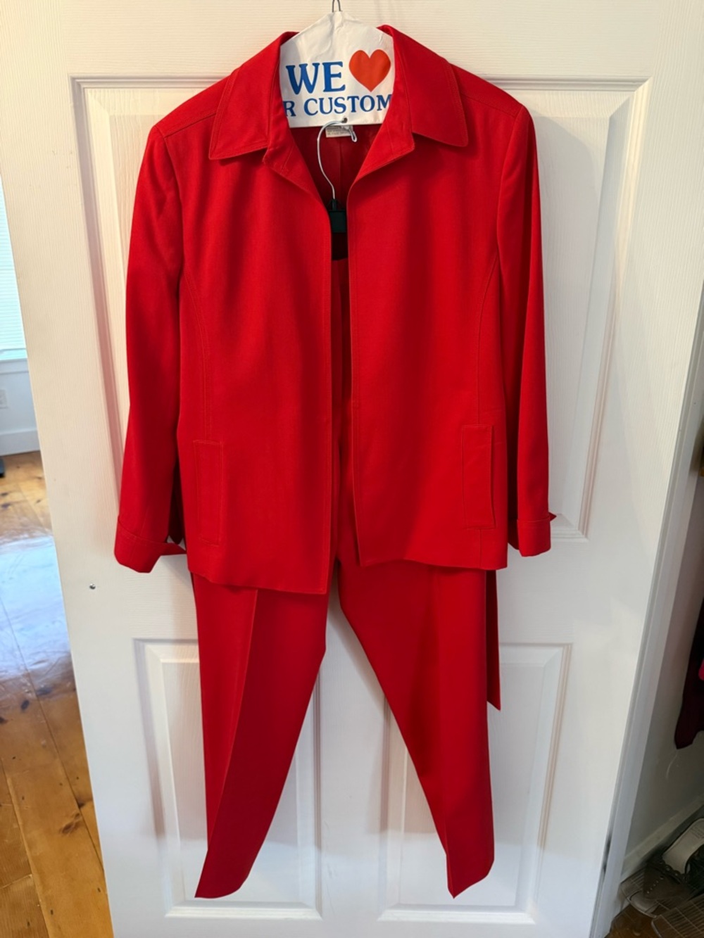 Jones New York Petite Red Women's Jacket & Pants Set